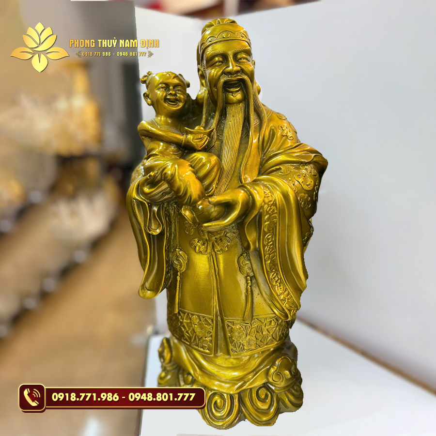 Bộ Tam Đa bằng đồng được đúc thủ công