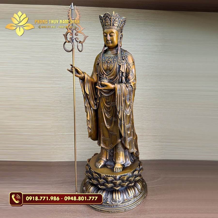 Bộ tượng đồng Địa Tạng đứng