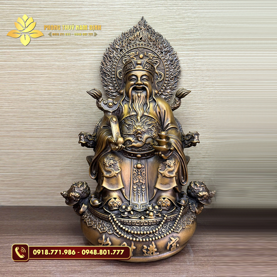 Bộ tượng đồng Thần tai Thổ địa hào quang