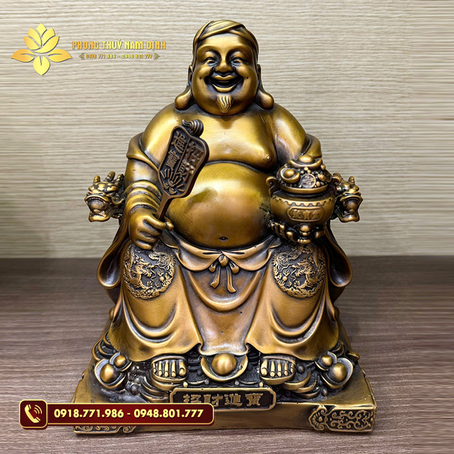 Tượng đồng Thần tài Thổ địa màu giả cổ